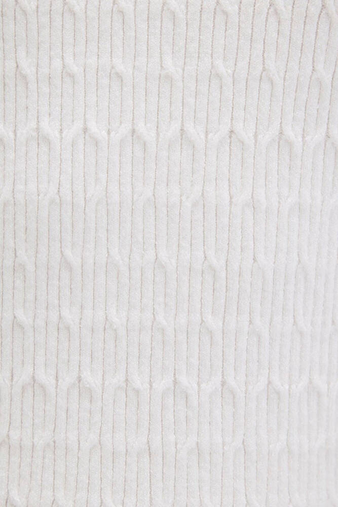 Kadın Dik Yaka Kazak 1710798-70057 Beyaz 