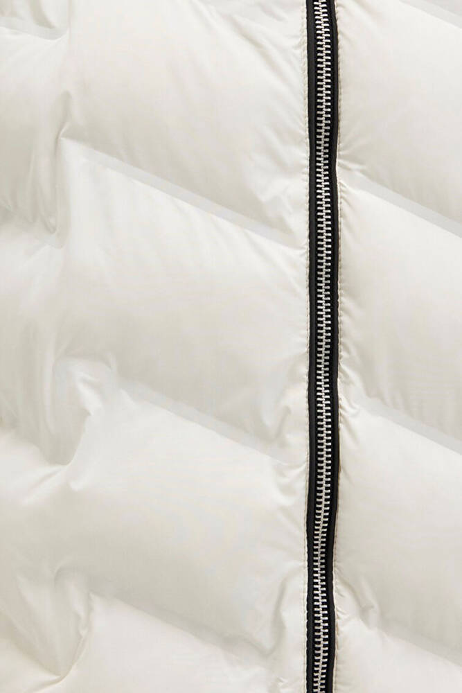 Kadın Dik Yaka mont 1110714-86412 Ekru 