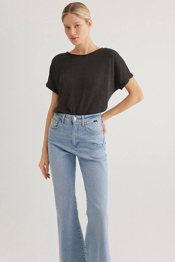 Kadın Dokulu Tişört 167311-70087 Gri 