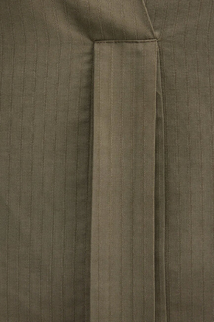 Kadın Dokuma Bluz 1211423-87538 Haki - Thumbnail