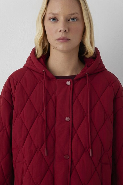 Kadın Dokuma Ceket 1110911-70392 Kırmızı  - 6