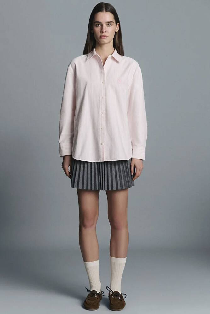 Kadın Dokuma Gömlek 1211420-91459 Pembe 