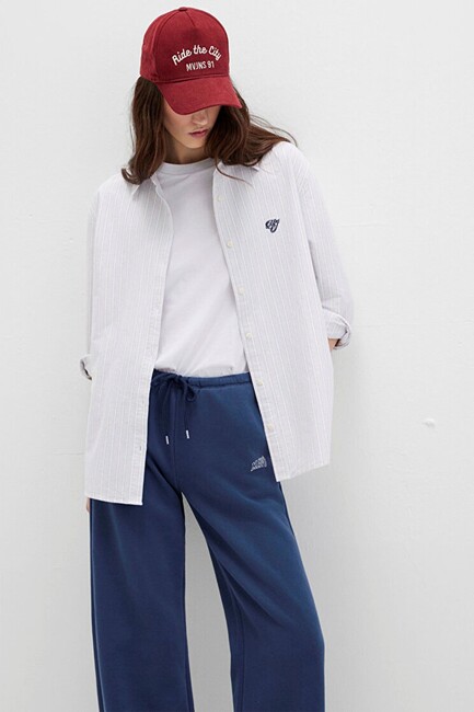 Kadın Dokuma Gömlek 1211420-91460 Mavi (1)