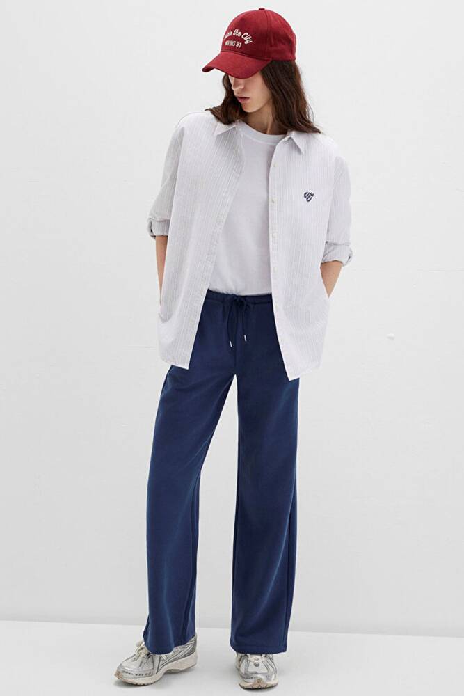 Kadın Dokuma Gömlek 1211420-91460 Mavi 