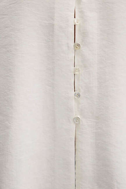 Kadın Dokuma Gömlek 1211421-80194 Ekru - Thumbnail