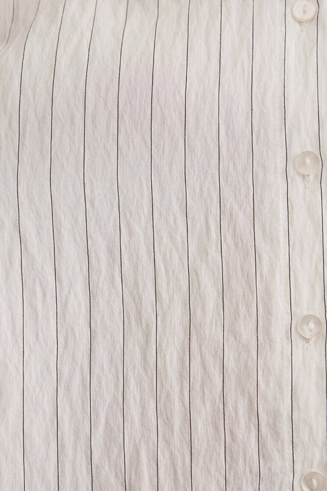 Kadın Dokuma Kısa Gömlek 1211025-85353 Siyah 