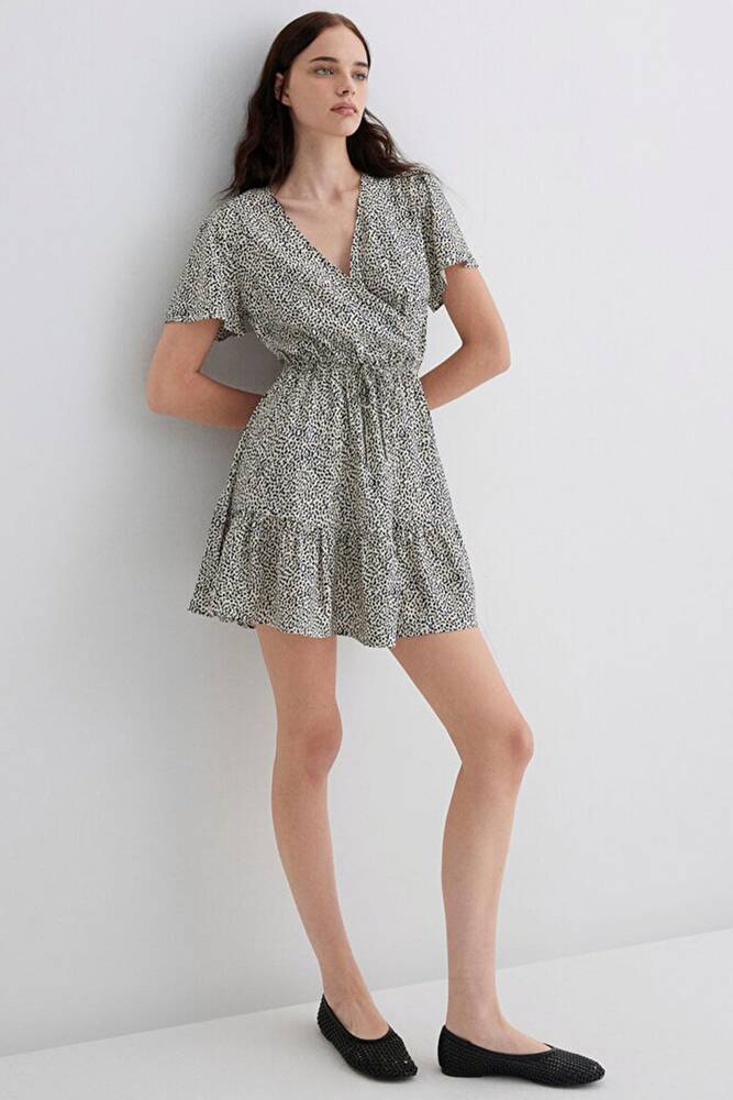 Kadın Dokuma Mini Elbise 1310678-90790 Siyah 