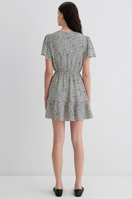 Kadın Dokuma Mini Elbise 1310678-90790 Siyah - Thumbnail