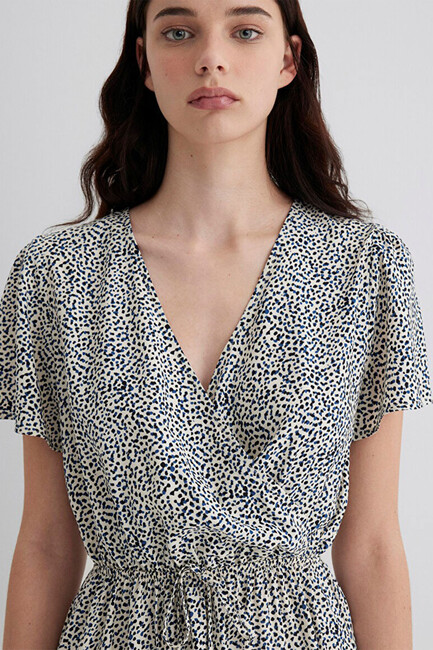 Kadın Dokuma Mini Elbise 1310678-90790 Siyah - Thumbnail