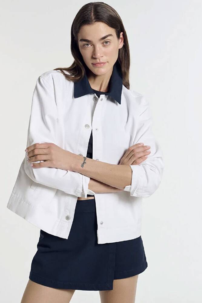 Kadın Dokuma Overshırt 1211407-80194 Ekru 