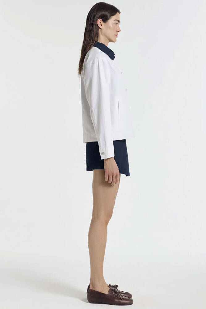 Kadın Dokuma Overshırt 1211407-80194 Ekru 