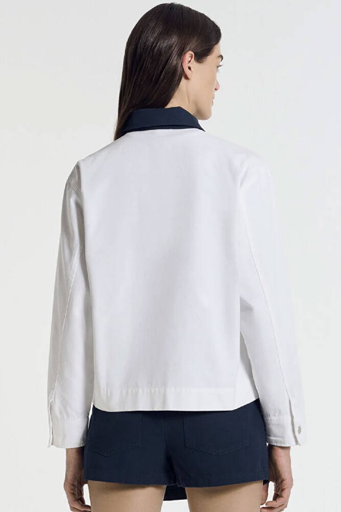 Kadın Dokuma Overshırt 1211407-80194 Ekru 
