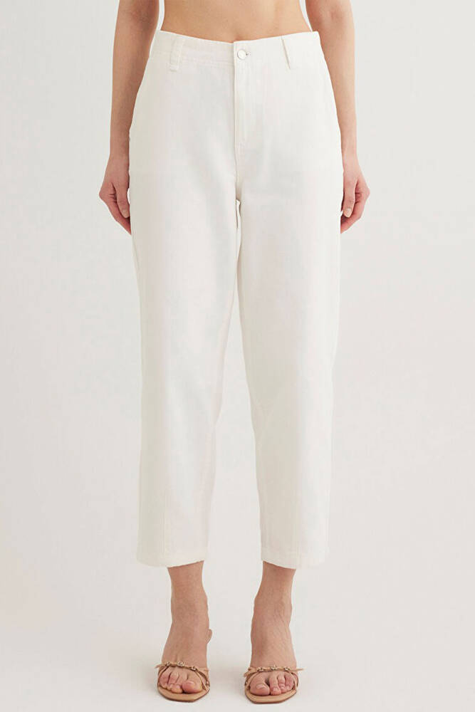 Kadın Dokuma Pantolon 1010649-70057 Beyaz 