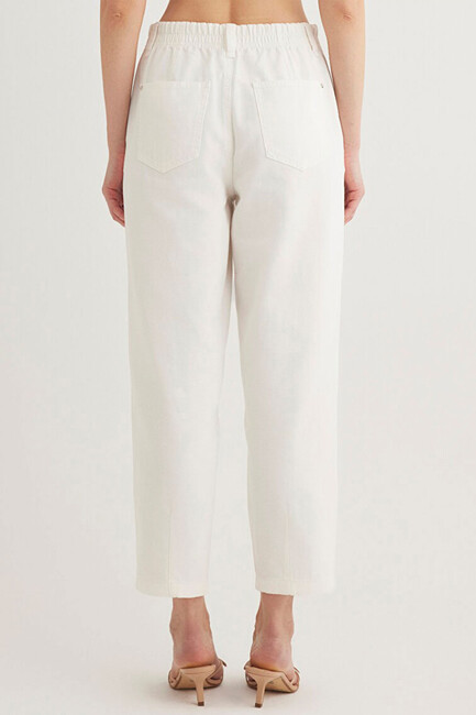 Kadın Dokuma Pantolon 1010649-70057 Beyaz - Thumbnail