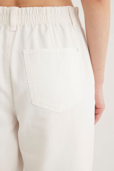 Kadın Dokuma Pantolon 1010649-70057 Beyaz - Thumbnail