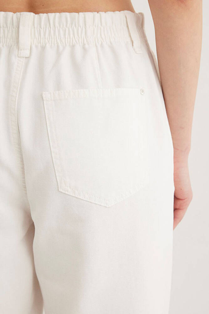 Kadın Dokuma Pantolon 1010649-70057 Beyaz 