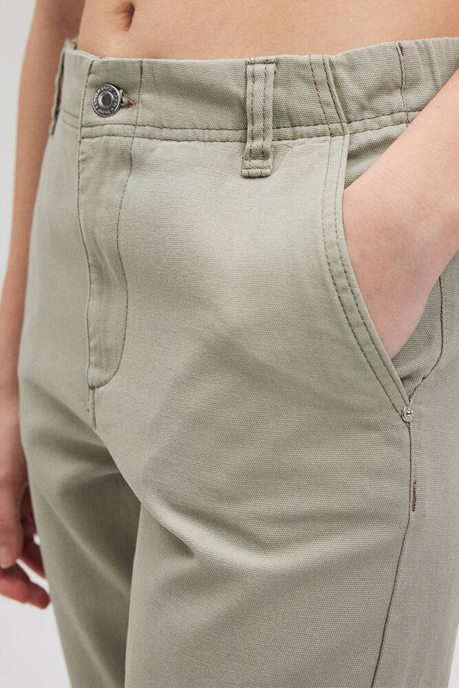 Kadın Dokuma Pantolon 1010649-71484 Haki 