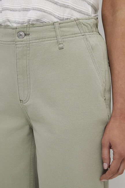 Kadın Dokuma Pantolon 1010649-71484 Haki - Thumbnail