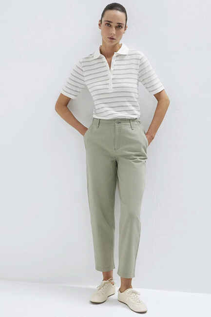 Kadın Dokuma Pantolon 1010649-71484 Haki (2)