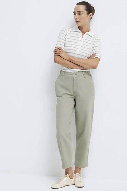 Kadın Dokuma Pantolon 1010649-71484 Haki (3)