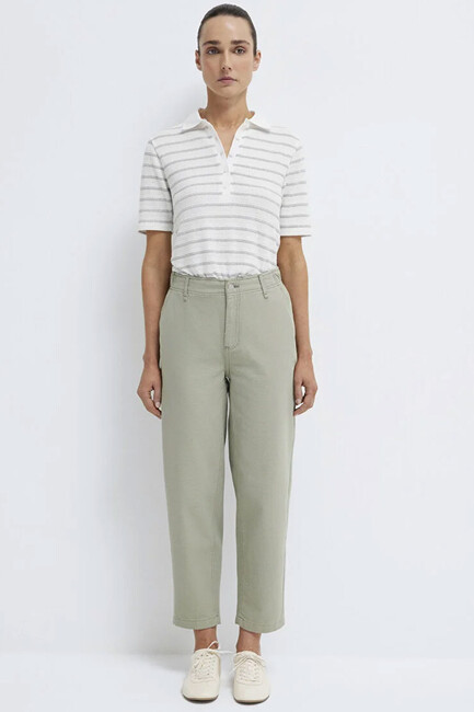 Kadın Dokuma Pantolon 1010649-71484 Haki - Thumbnail