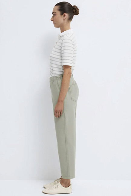 Kadın Dokuma Pantolon 1010649-71484 Haki - Thumbnail