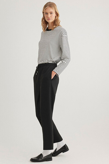 Kadın Dokuma Pantolon 1010946-900 Siyah (2)