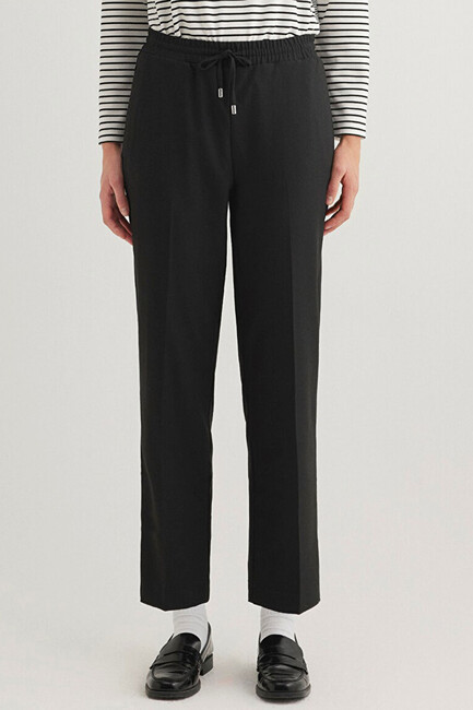 Kadın Dokuma Pantolon 1010946-900 Siyah (3)