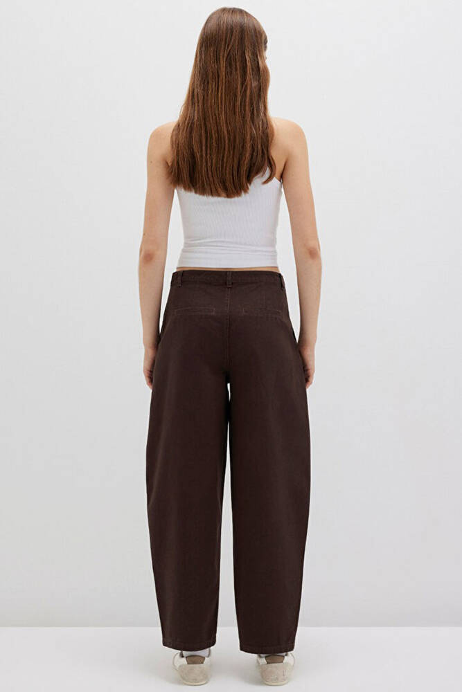 Kadın Dokuma Pantolon 1011027-88067 Kahve 