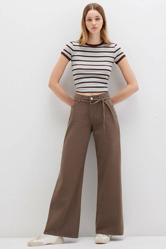 Kadın Dokuma Pantolon 1011029-71546 Haki 