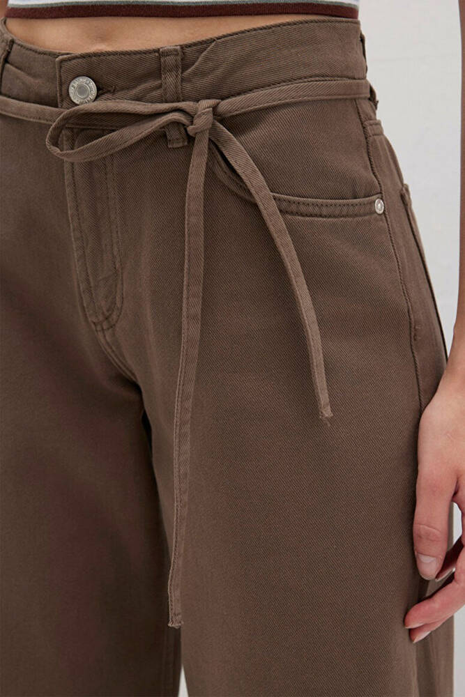 Kadın Dokuma Pantolon 1011029-71546 Haki 