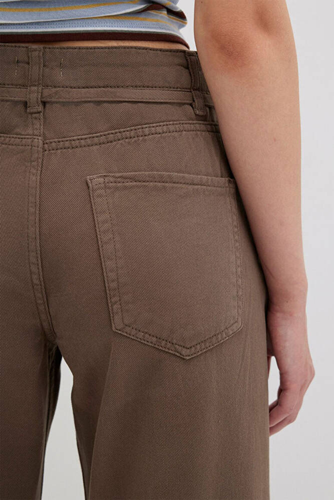 Kadın Dokuma Pantolon 1011029-71546 Haki 