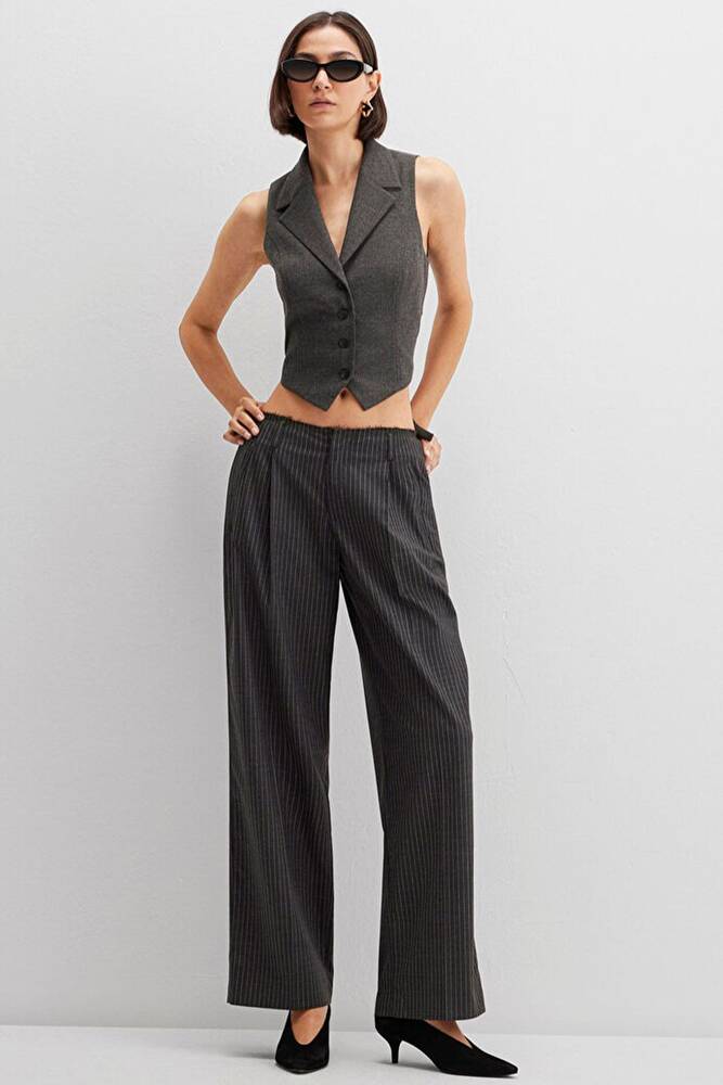 Kadın Dokuma Pantolon 1011129-89329 Gri 