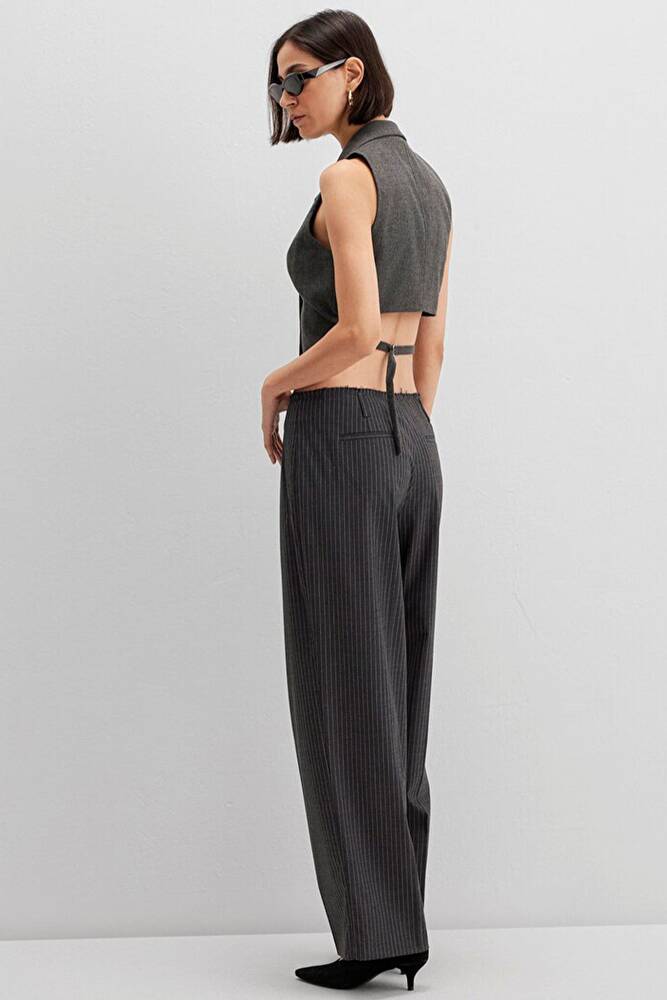 Kadın Dokuma Pantolon 1011129-89329 Gri 