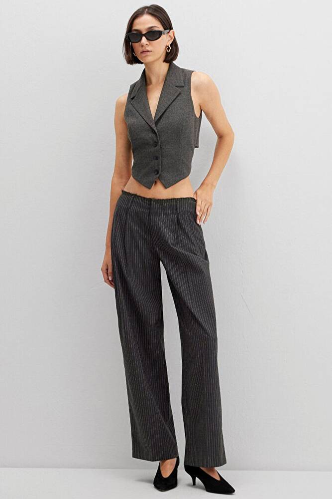 Kadın Dokuma Pantolon 1011129-89329 Gri 