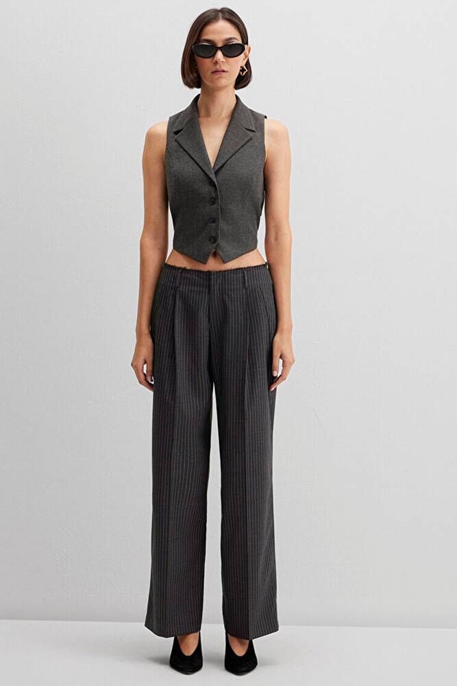 Kadın Dokuma Pantolon 1011129-89329 Gri 