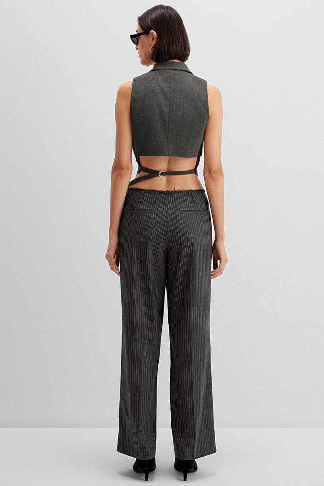 Kadın Dokuma Pantolon 1011129-89329 Gri 