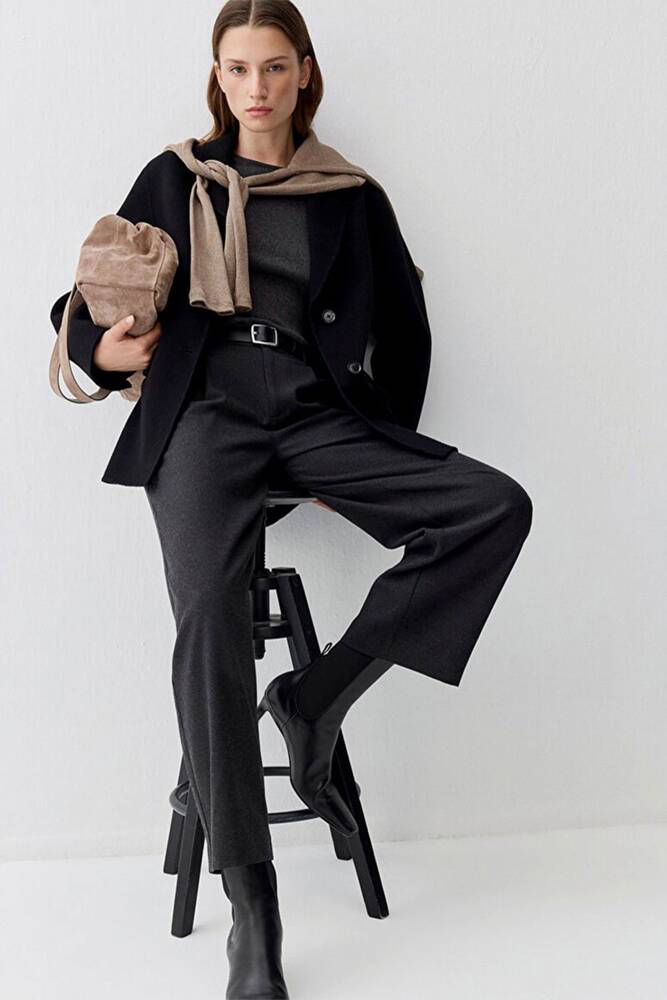 Kadın Dokuma Pantolon 1011131-87829 Gri 