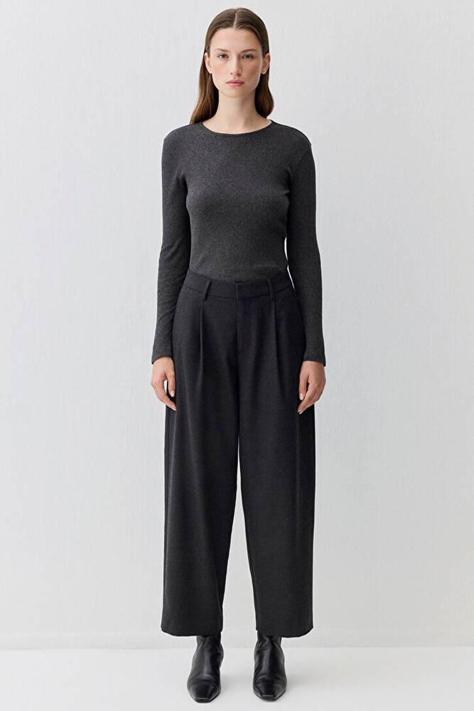 Kadın Dokuma Pantolon 1011131-87829 Gri 