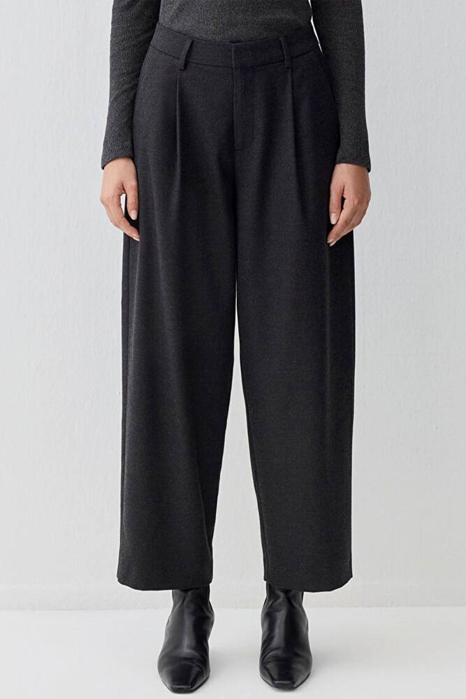 Kadın Dokuma Pantolon 1011131-87829 Gri 