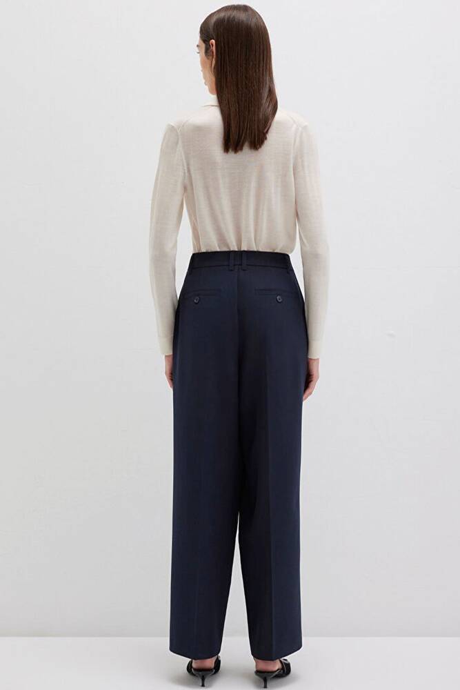 Kadın Dokuma Pantolon 1011136-70489 Lacivert 