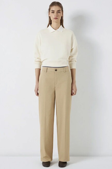 Kadın Dokuma Pantolon 1011160-70370 Kahve - Thumbnail