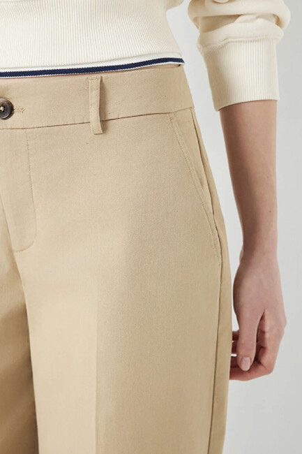 Kadın Dokuma Pantolon 1011160-70370 Kahve - Thumbnail