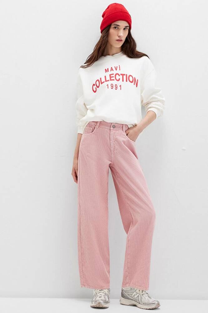 Kadın Dokuma Pantolon 1011174-70971 Pembe 