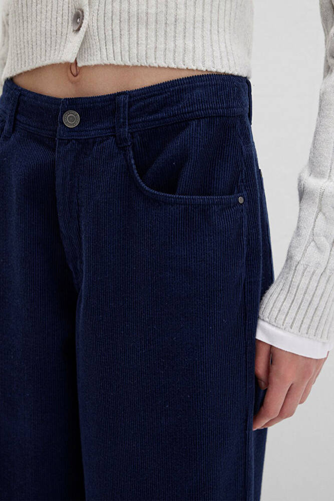 Kadın Dokuma Pantolon 1011174-80729 Lacivert 