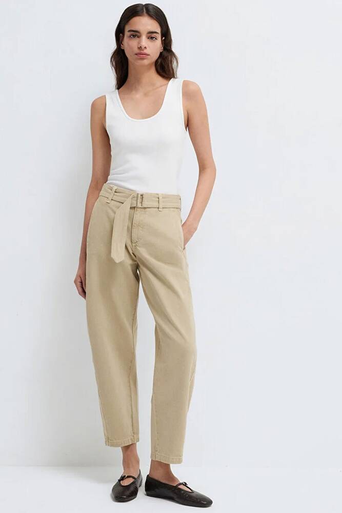Kadın Dokuma Pantolon 1011183-70153 Bej 