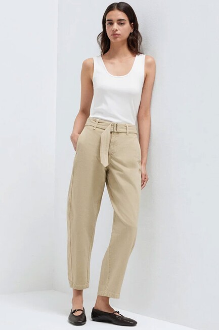 Kadın Dokuma Pantolon 1011183-70153 Bej (2)