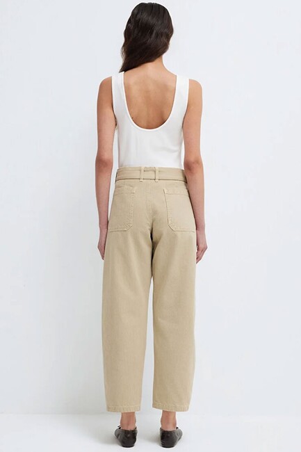 Kadın Dokuma Pantolon 1011183-70153 Bej - Thumbnail