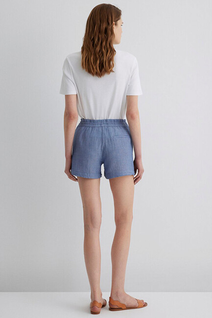 Kadın Dokuma Şort 1410132-89861 Mavi - Thumbnail