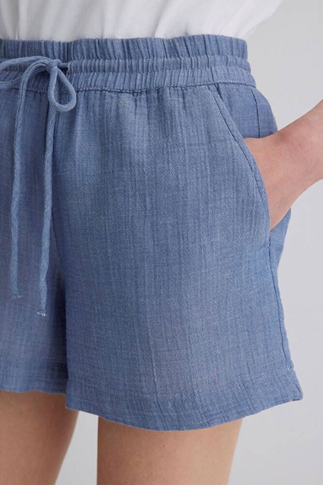 Kadın Dokuma Şort 1410132-89861 Mavi 